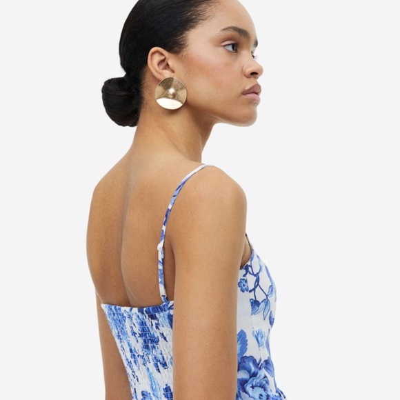 NWT - H&M Floral Linen-blend Dress - Picture 2 of 2